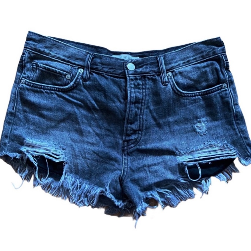 Free People We The Free Distressed Jeans Shorts 28